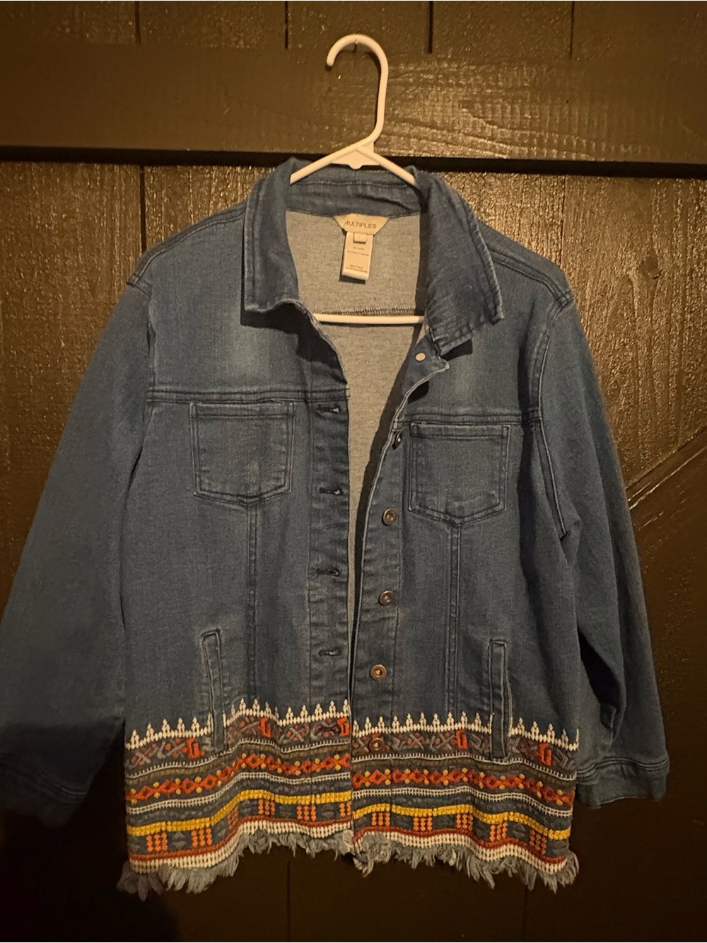 Denim Embroidered Jacket